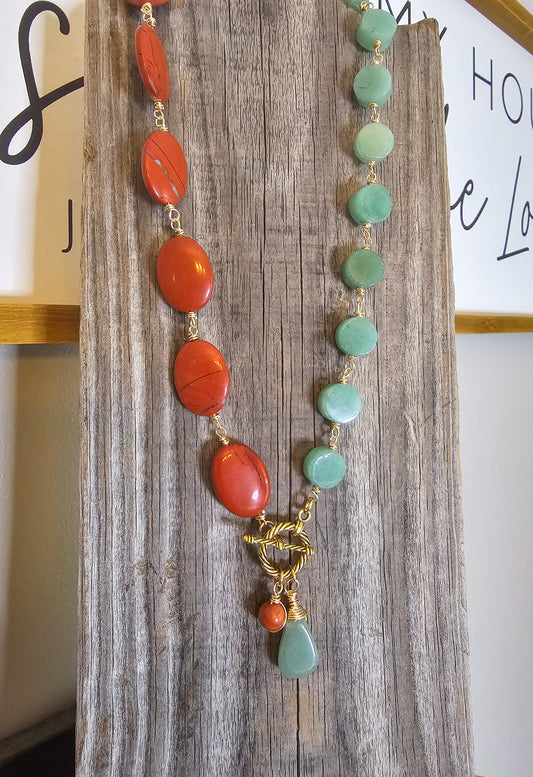 Fall For Me Aventurine Gemstone Necklace