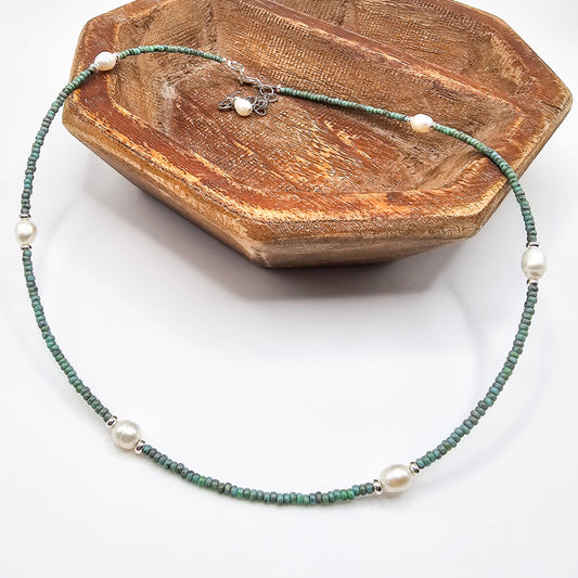 Turquoise Fresh Water Pearl Necklace