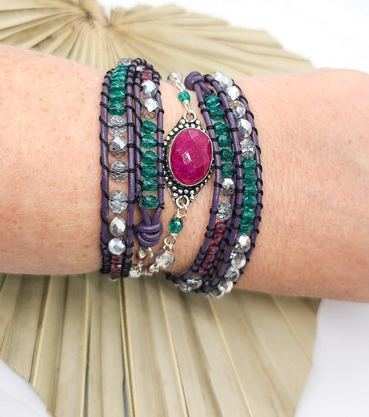 Ruby Mistic Boho Wrap Bracelet