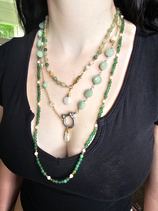 Semi Precious Gemstone Necklace Set