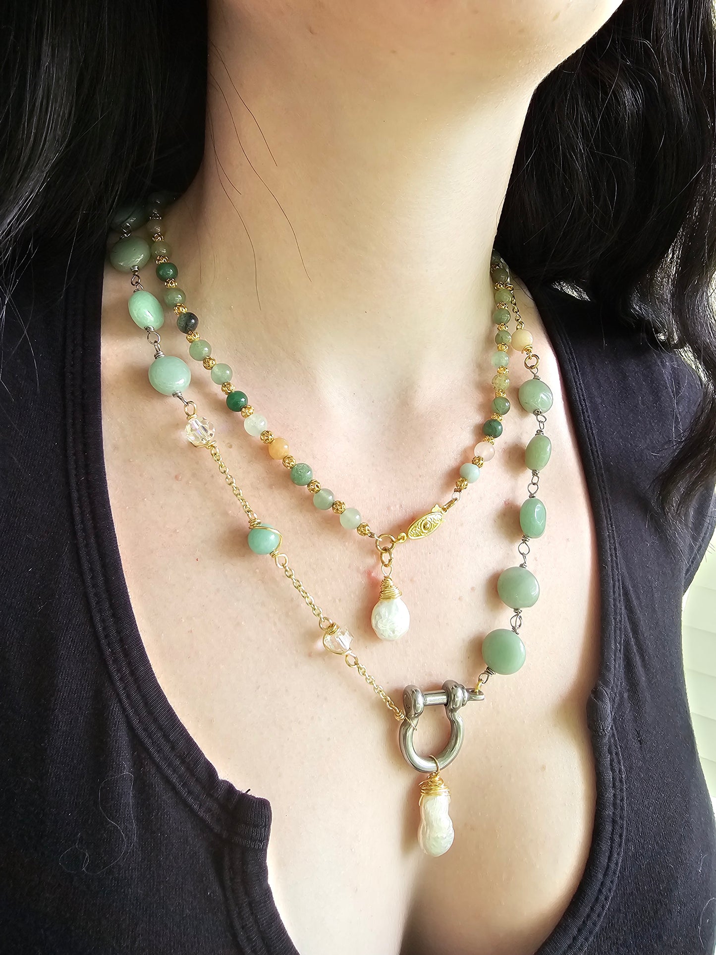 Semi Precious Gemstone Necklace Set