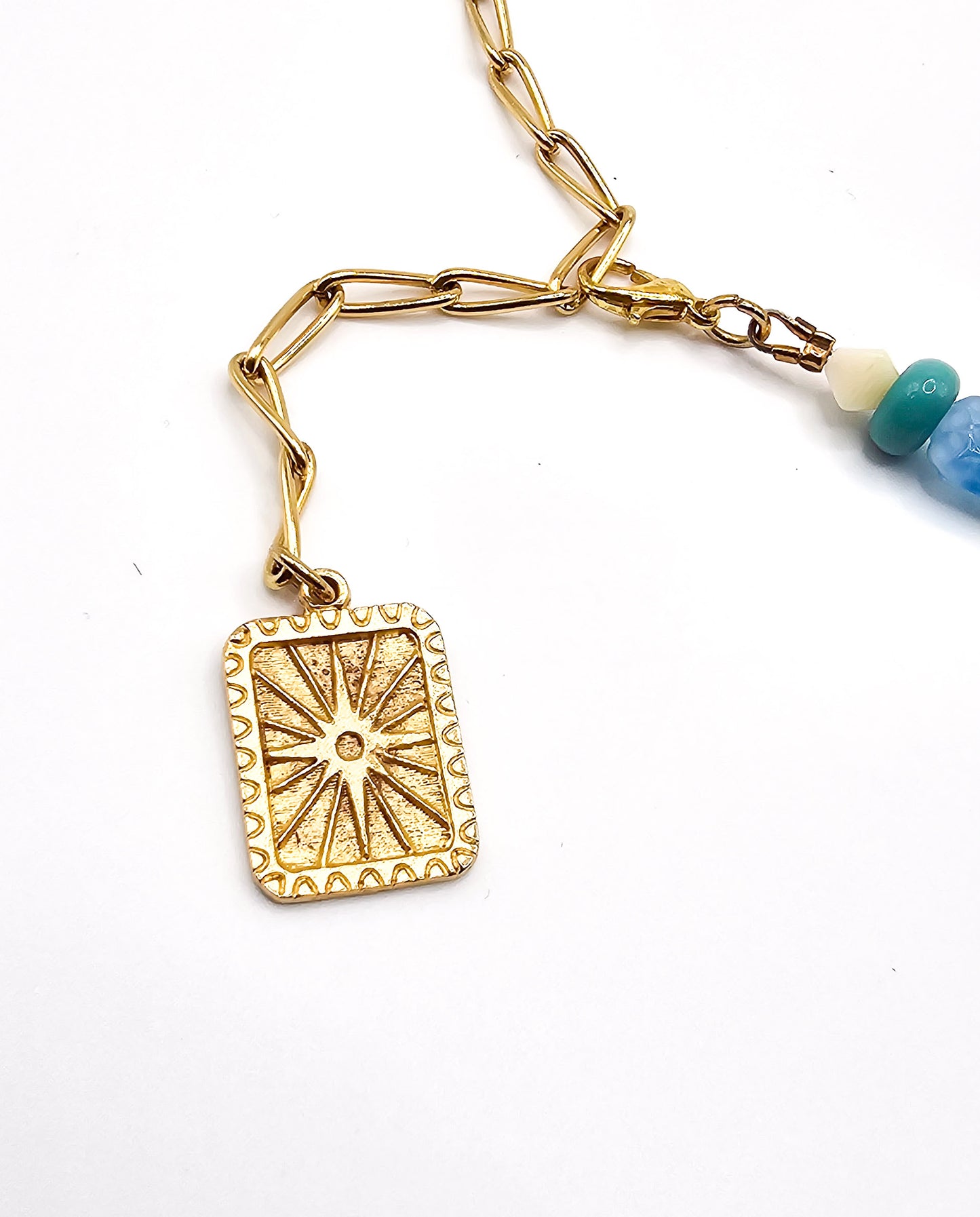 Gold Bohemian Sunburts Necklace