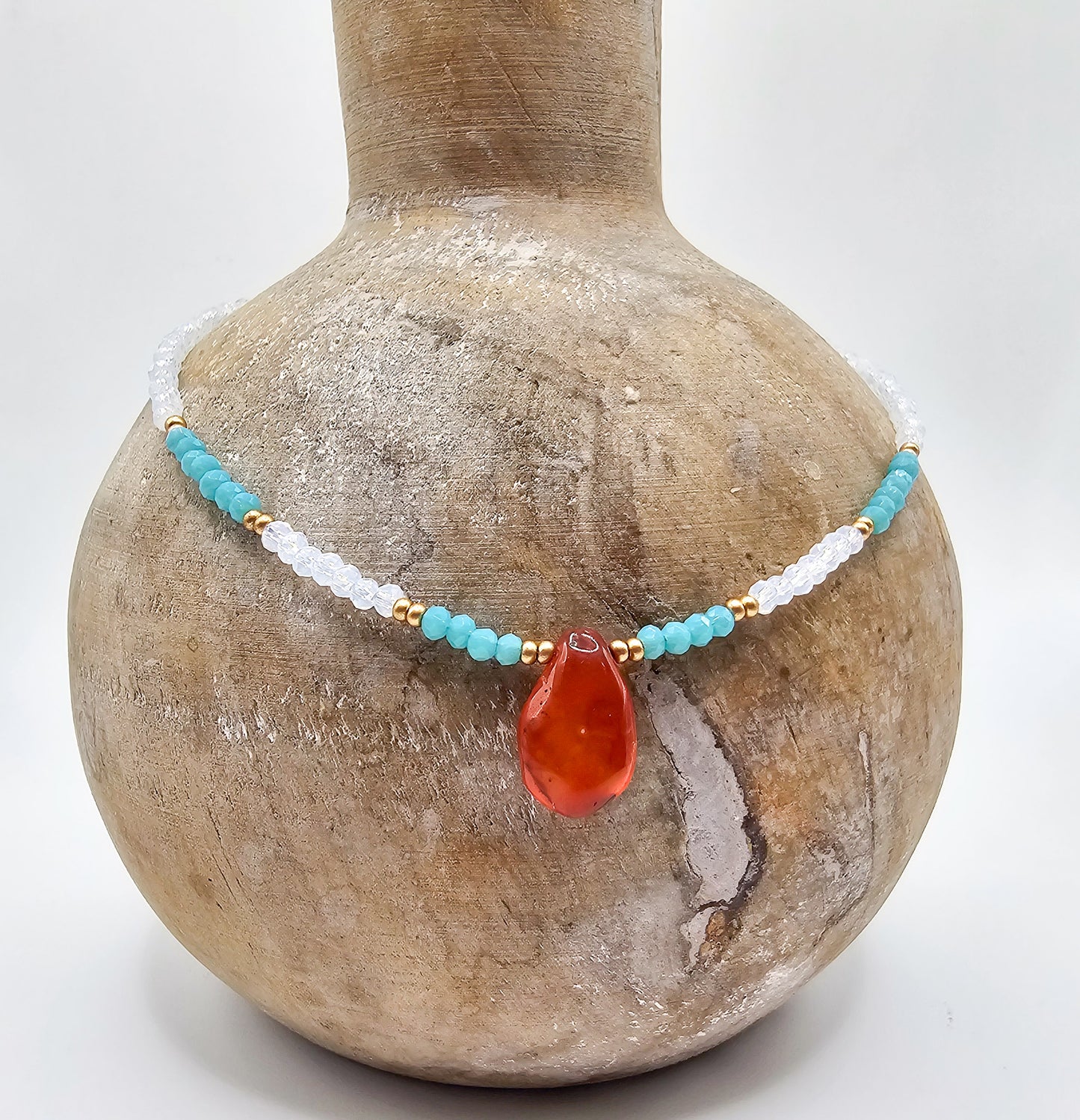 Semi-Precious Carnelian Necklace