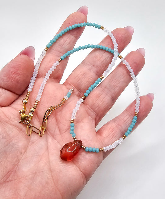 Semi-Precious Carnelian Necklace