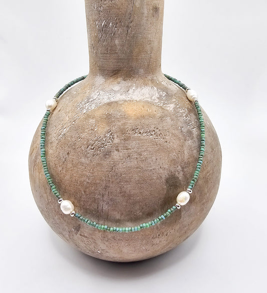 Turquoise Fresh Water Pearl Necklace