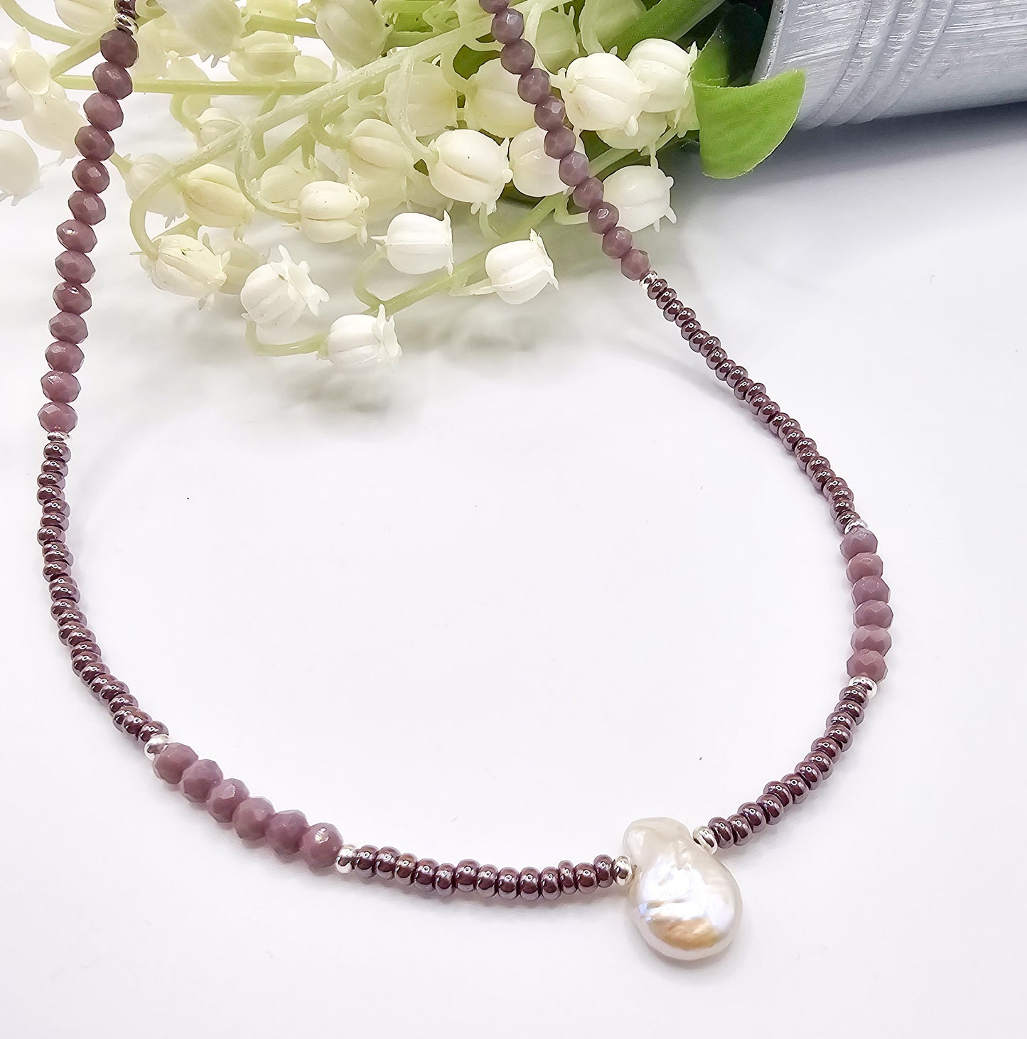 Lavender Dream Pearl Necklace
