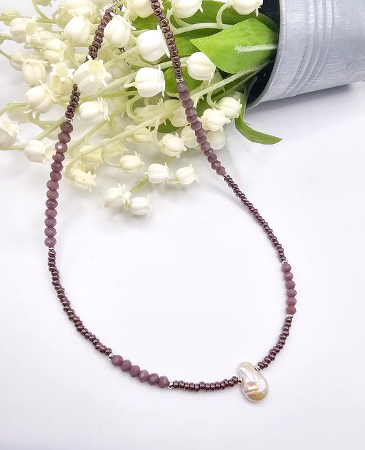 Lavender Dream Pearl Necklace