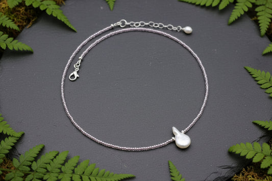 Lavender Pearl Necklace