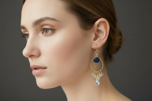 Blue Aventurine Crystal Earrings