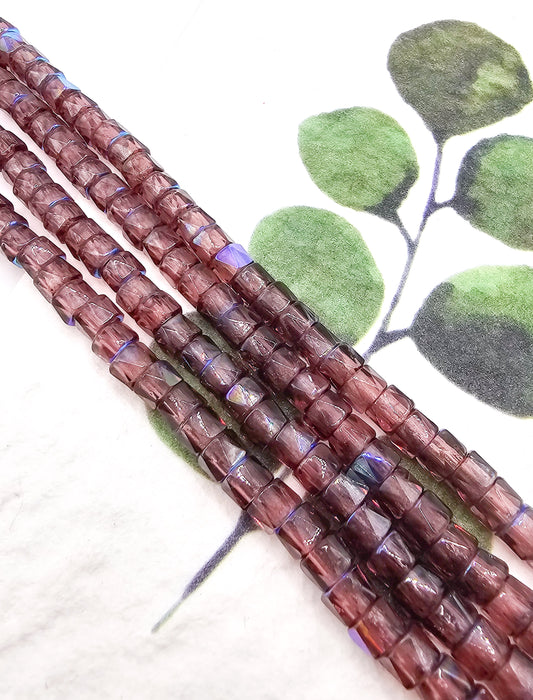 Czech Pressed Glass Faceted Beads