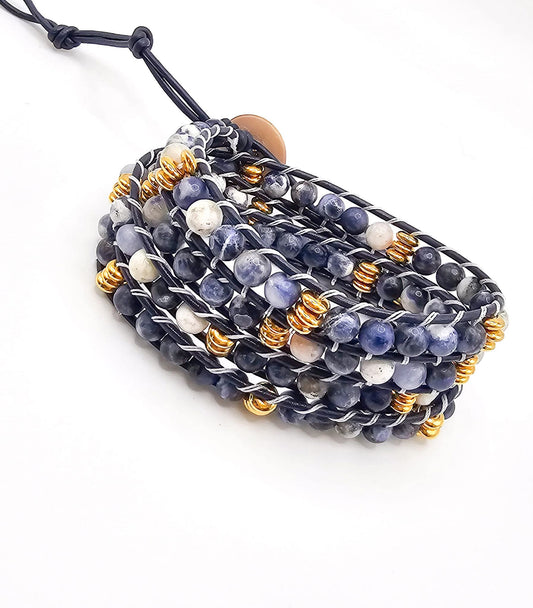 Soldalite Gemstone Wrap Bracelet