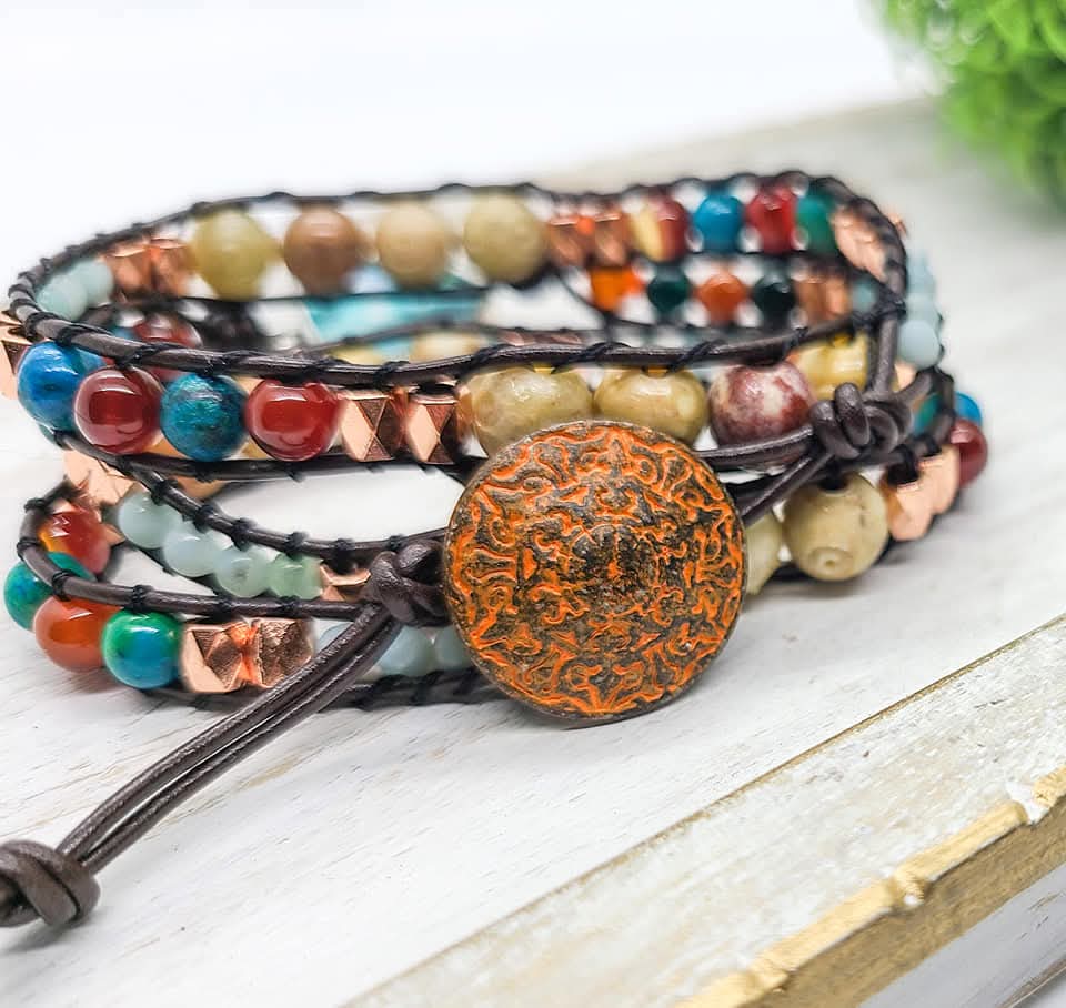Dendrite Opal Gemstone Bracelet