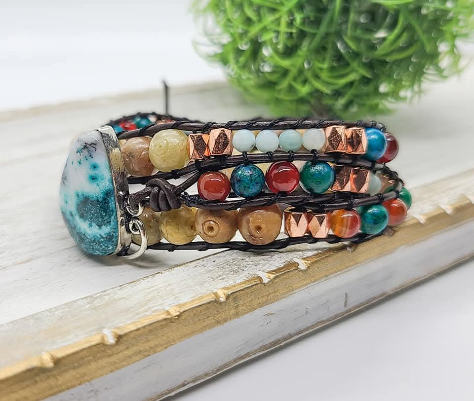 Dendrite Opal Gemstone Bracelet