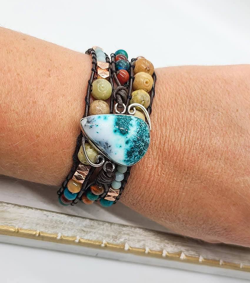 Dendrite Opal Gemstone Bracelet