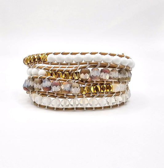 White Bohemian Dream Wrap Bracelet