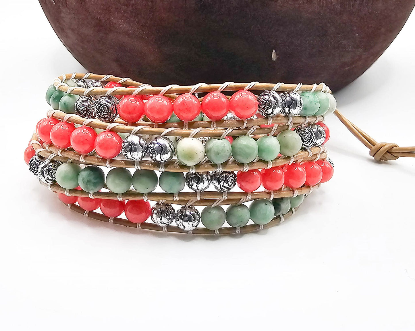 Rose Bohemian Wrap Bracelet