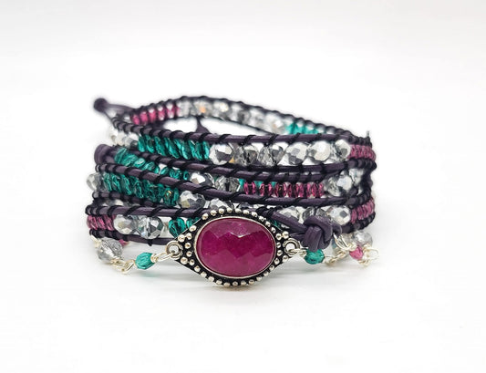 Ruby Mistic Boho Wrap Bracelet