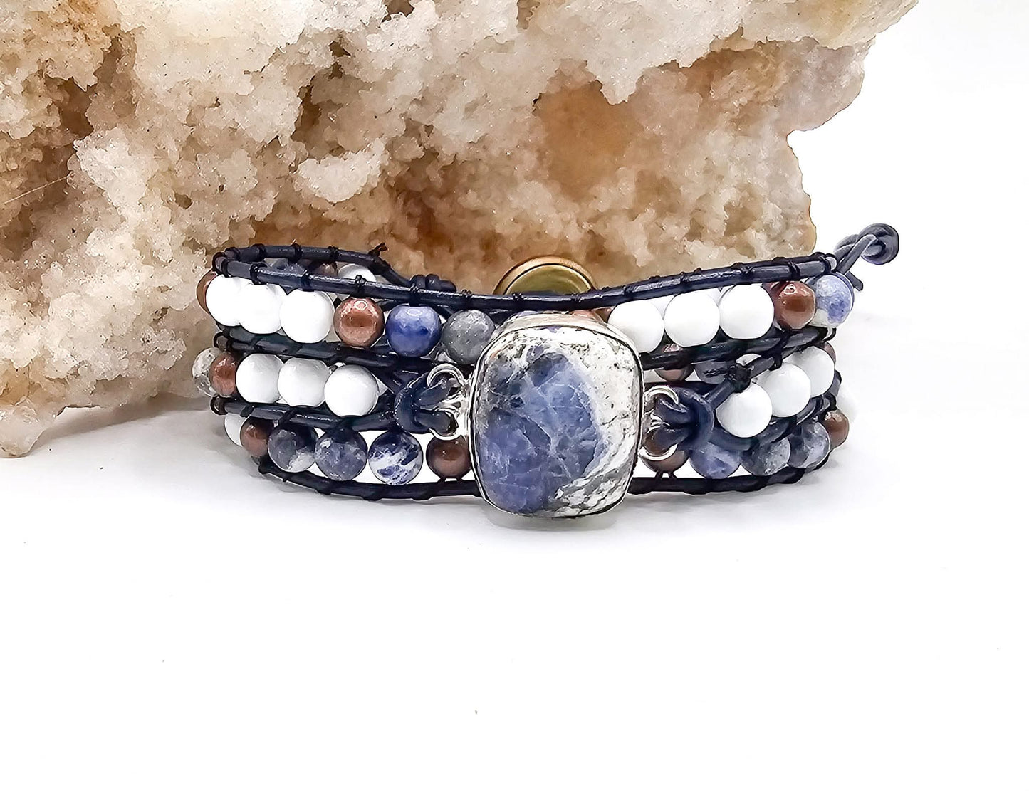 Natural Soldalite Wrap
