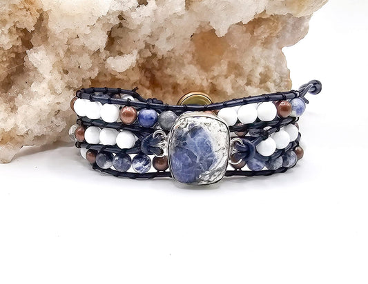 Natural Soldalite Wrap