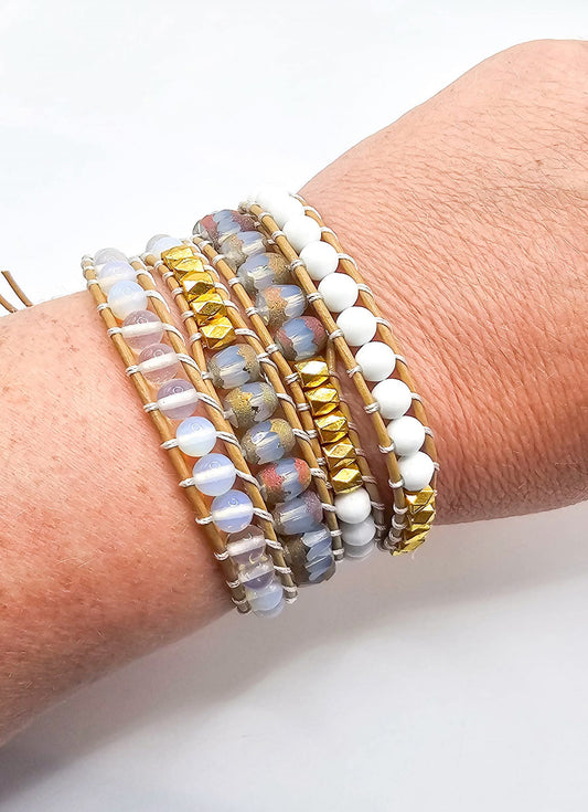 White Bohemian Dream Wrap Bracelet