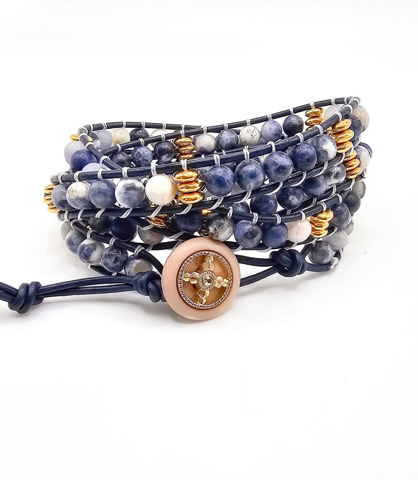Soldalite Gemstone Wrap Bracelet