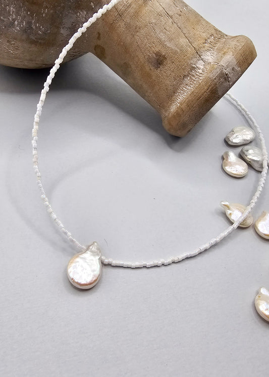 Snow White Pearl Necklace