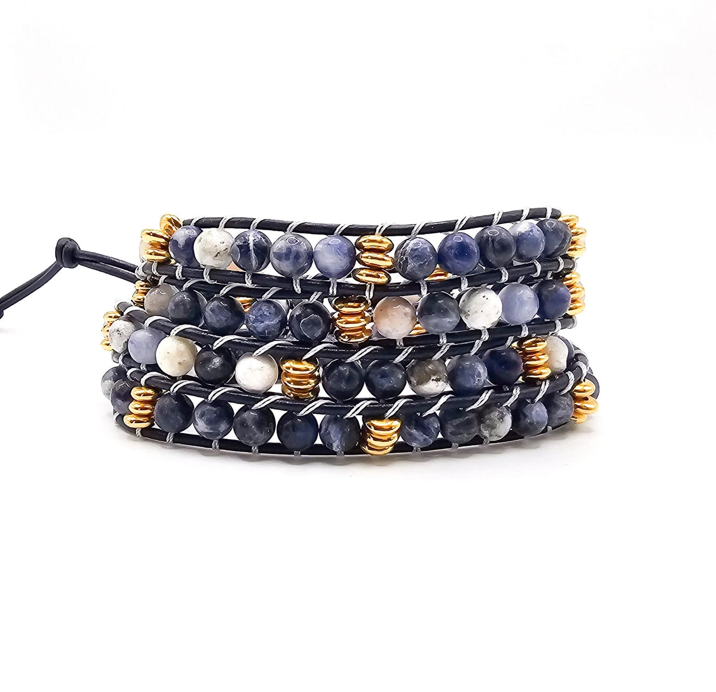 Soldalite Gemstone Wrap Bracelet