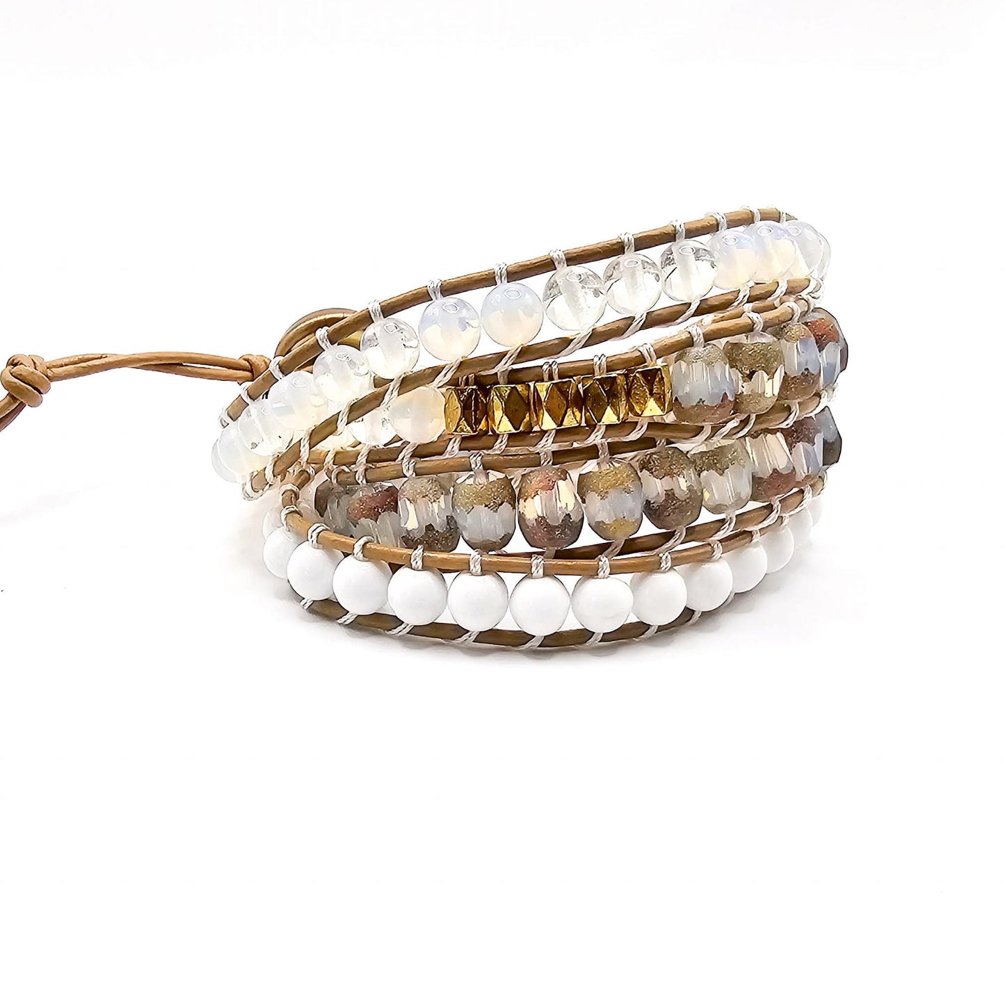 White Bohemian Dream Wrap Bracelet