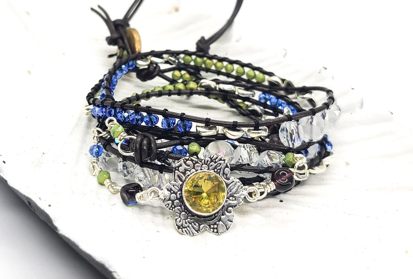 Citrine Bohemian Flower Wrap