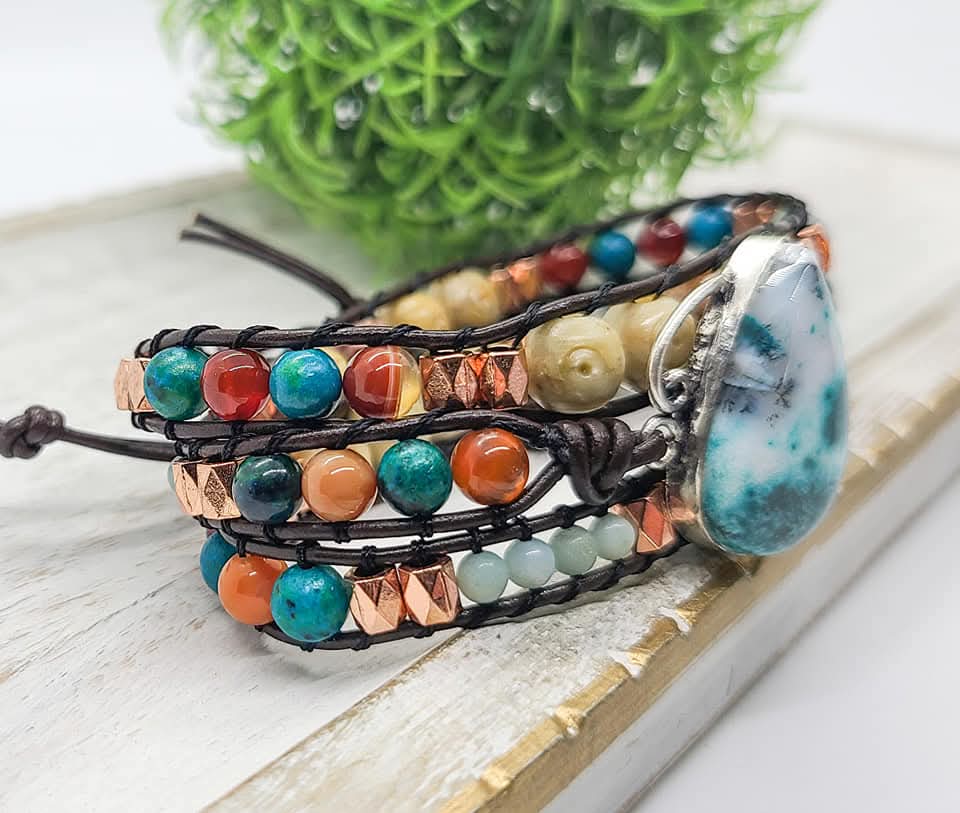 Dendrite Opal Gemstone Bracelet