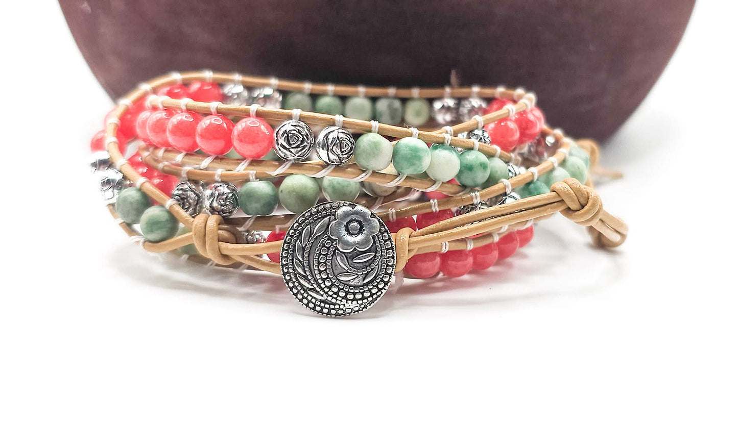 Rose Bohemian Wrap Bracelet